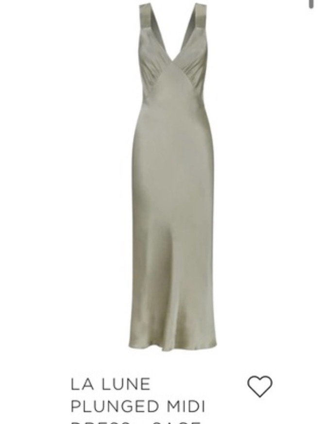 Shona Joy La Lune Plunge Midi Dress In Sage